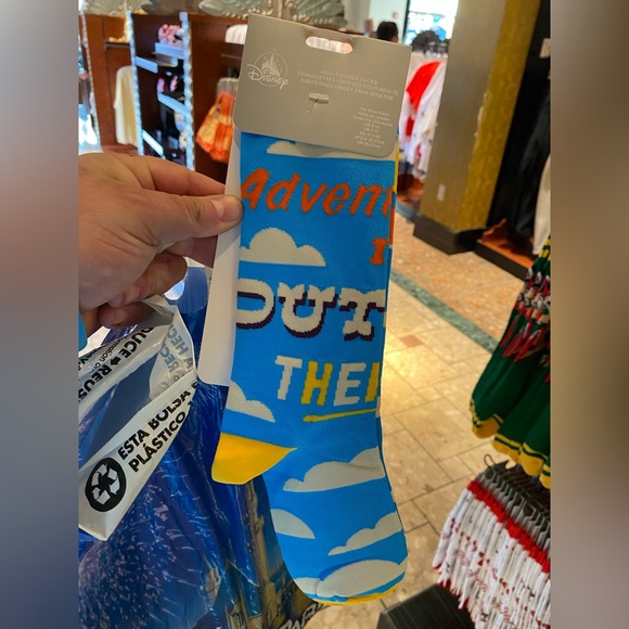 Disney Accessories - Disney Parks Pixar UP Movie Adventure is Out There Pair of Socks Size US BNWT